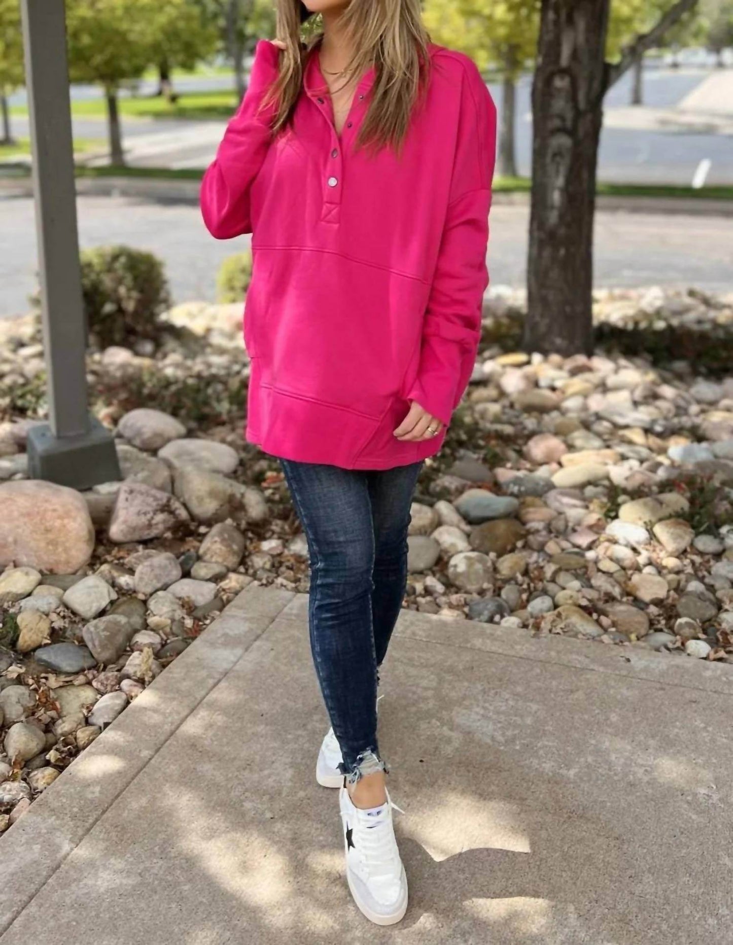 Much Ado - Hannah Pullover Hoodie Top - Rack Hunt