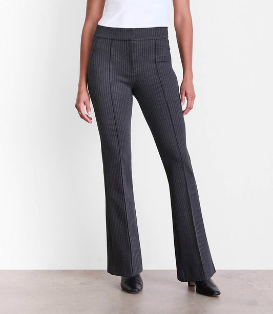 Versa Pintucked Ponte Flare Pants