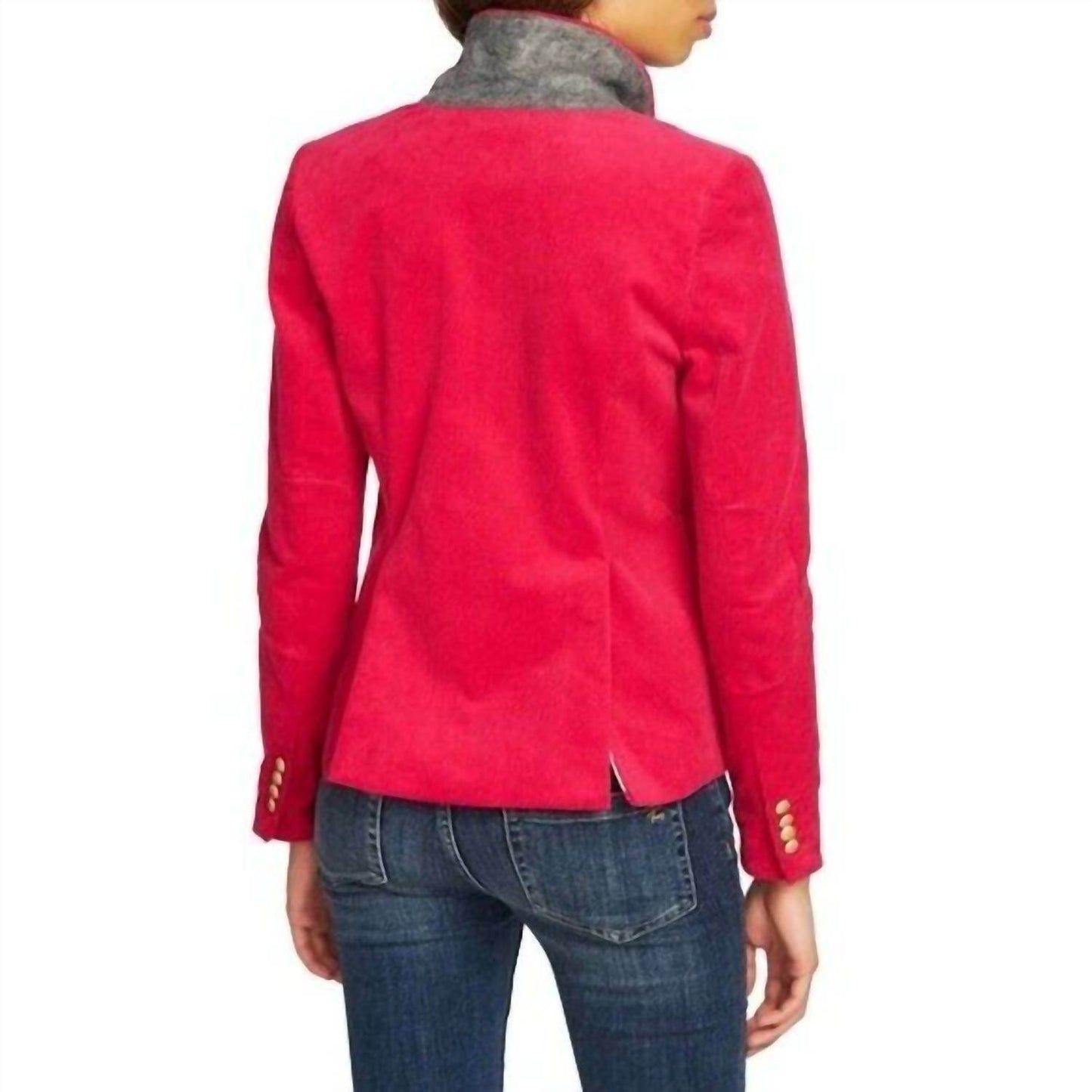 Court & Rowe - Corduroy Gold Buttons Crop Blazer - Rack Hunt -