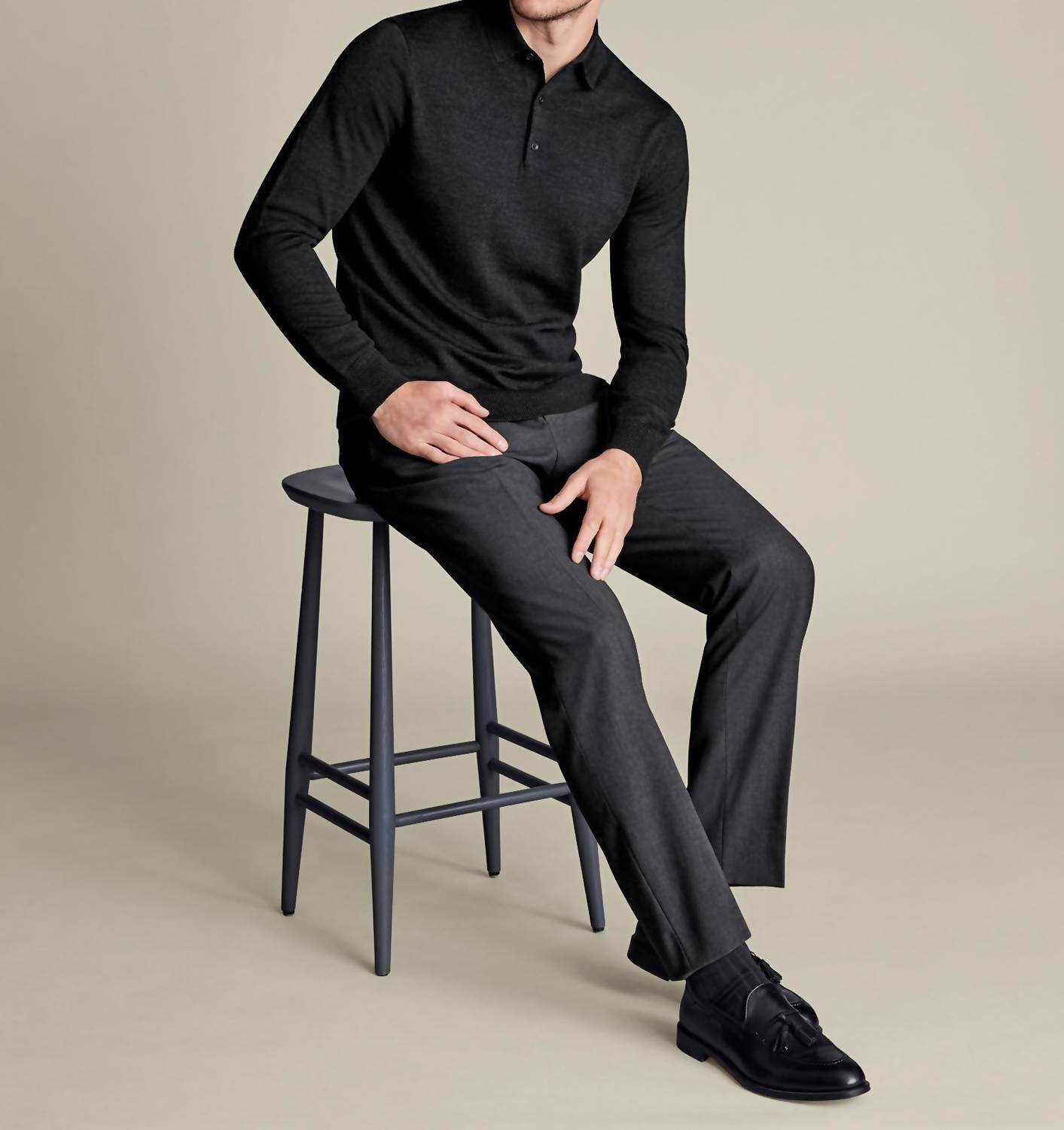 Charles Tyrwhitt - Natural Stretch Twill Suit Pants - Rack Hunt -