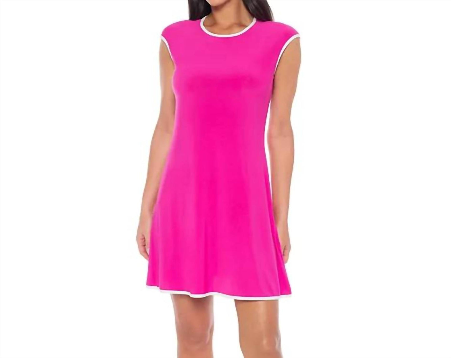 Sleeveless Dress With Trim