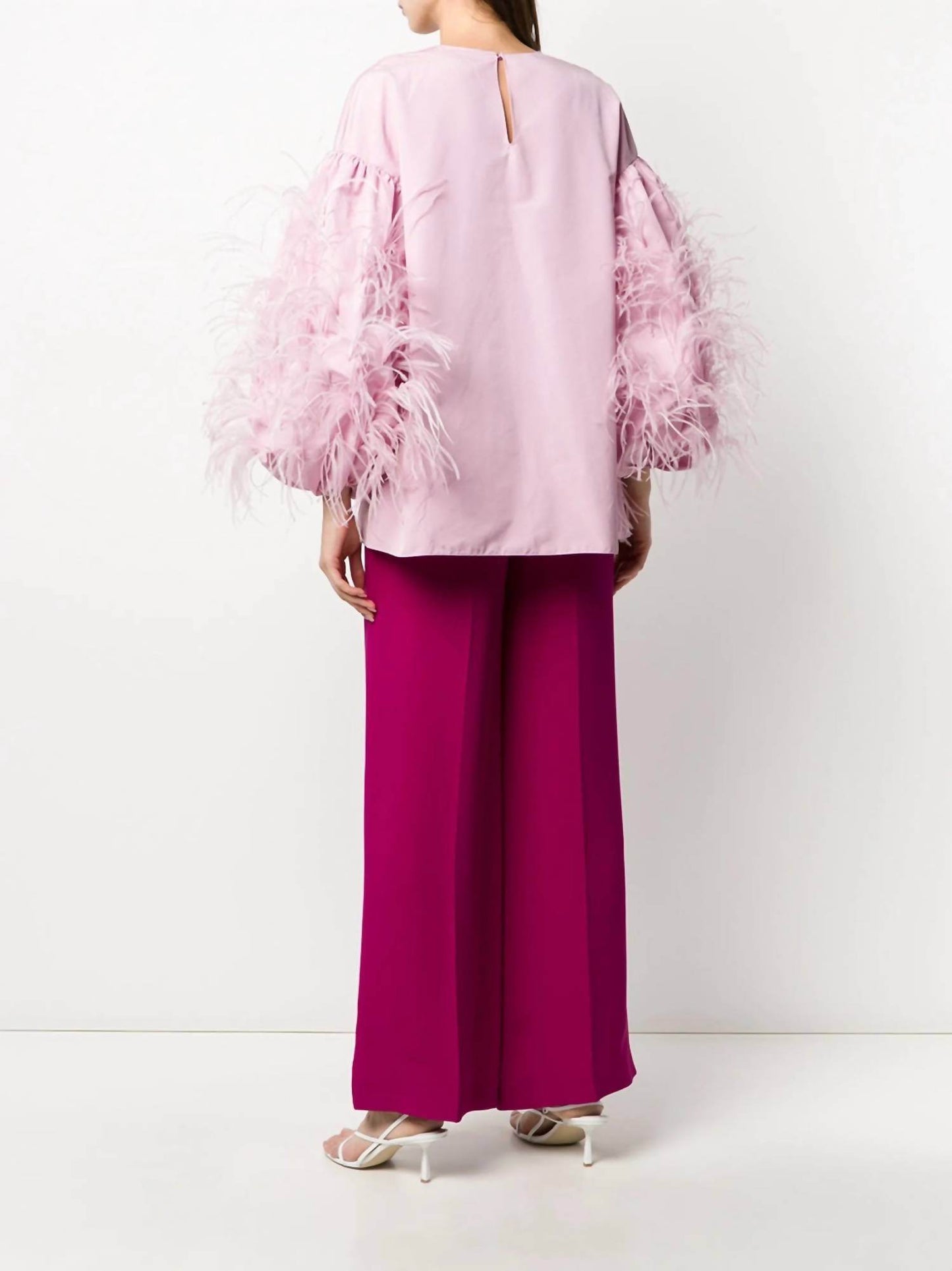 Valentino - Feather Sleeve Top - Rack Hunt