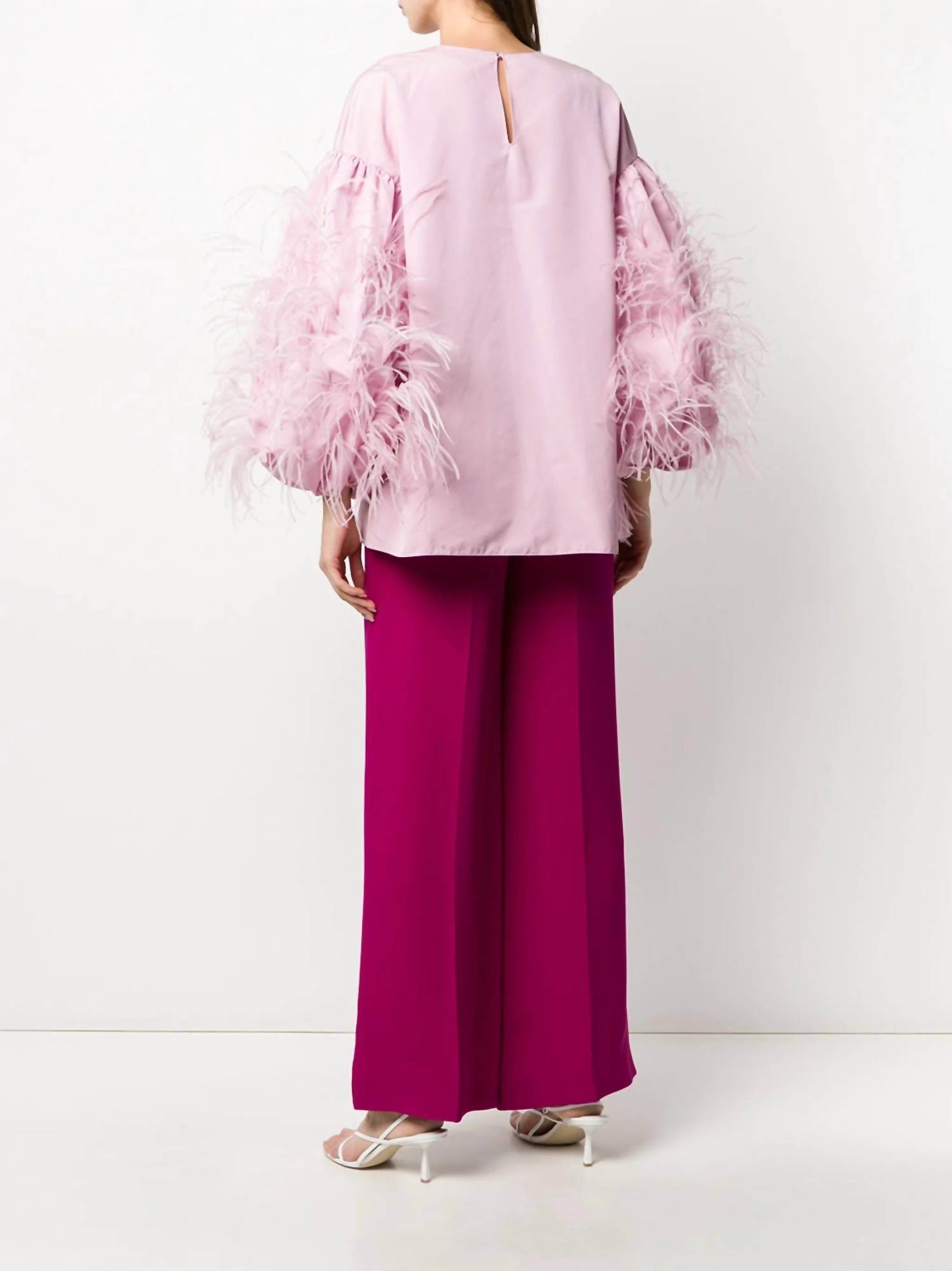 Valentino - Feather Sleeve Top - Rack Hunt