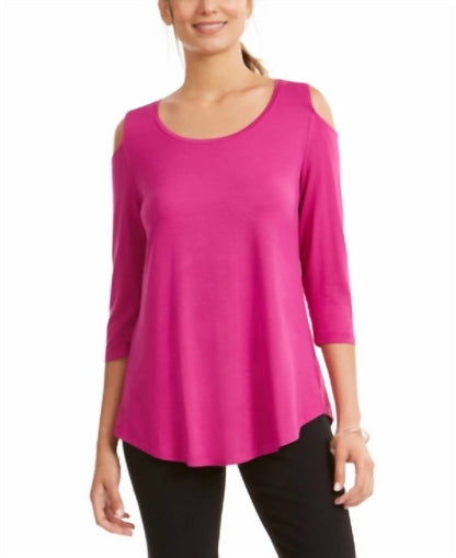 Women's Cold Shoulder Top - Petite