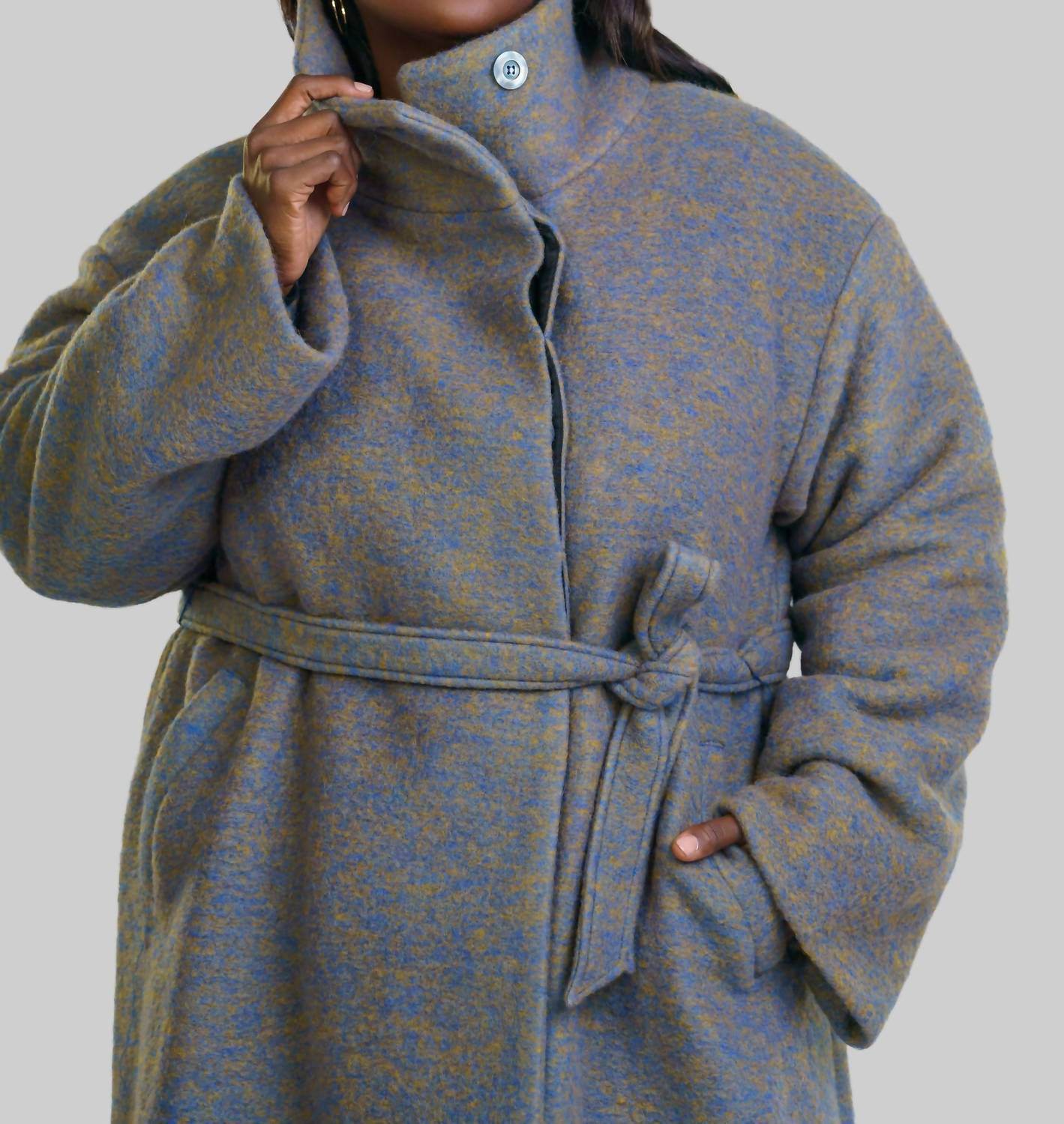BITTE KAI RAND - Changeant Wool Mix Coat With Collar - Plus - Rack Hunt -