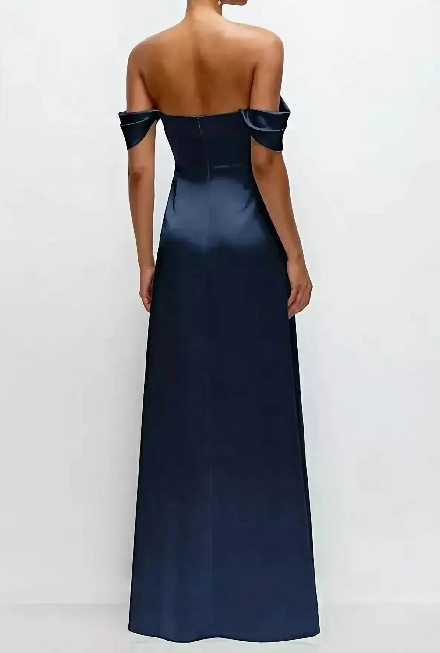 After Six - Satin Convertable Off-shoulder A-line Gown - Rack Hunt