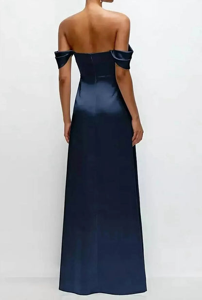 After Six - Satin Convertable Off-shoulder A-line Gown - Rack Hunt
