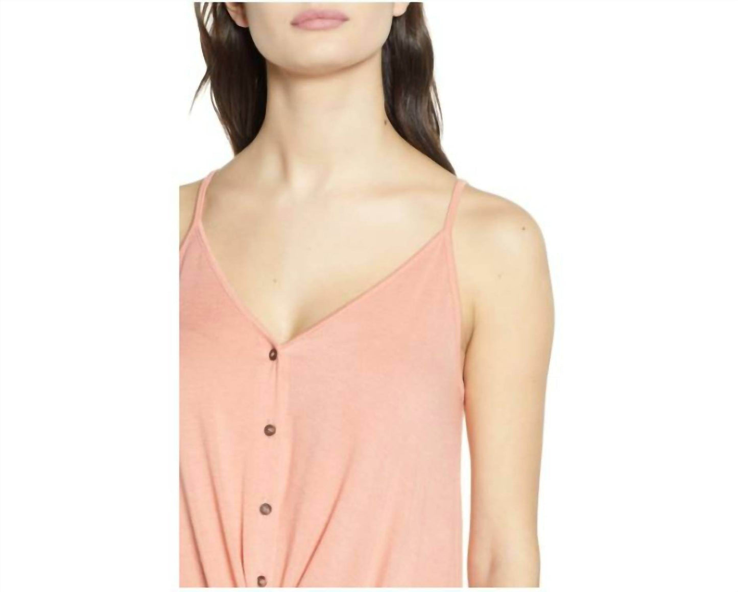 All in Favor - Twisted Button Front Draped Tank Top - Rack Hunt