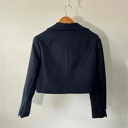 Cropped Double- Breasted Blazer