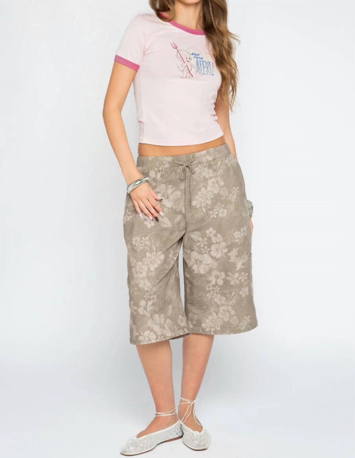 Women's Hibiscus 2 In 1 Shorts And Trouser