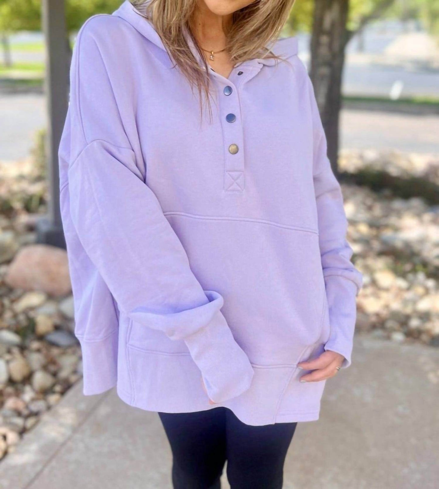 Much Ado - Hannah Pullover Hoodie Top - Rack Hunt -