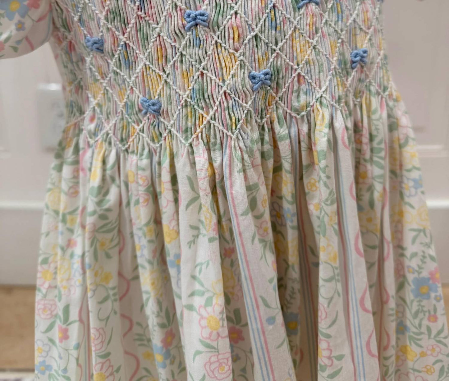 Girls Spring Bouquet Smocked Dress