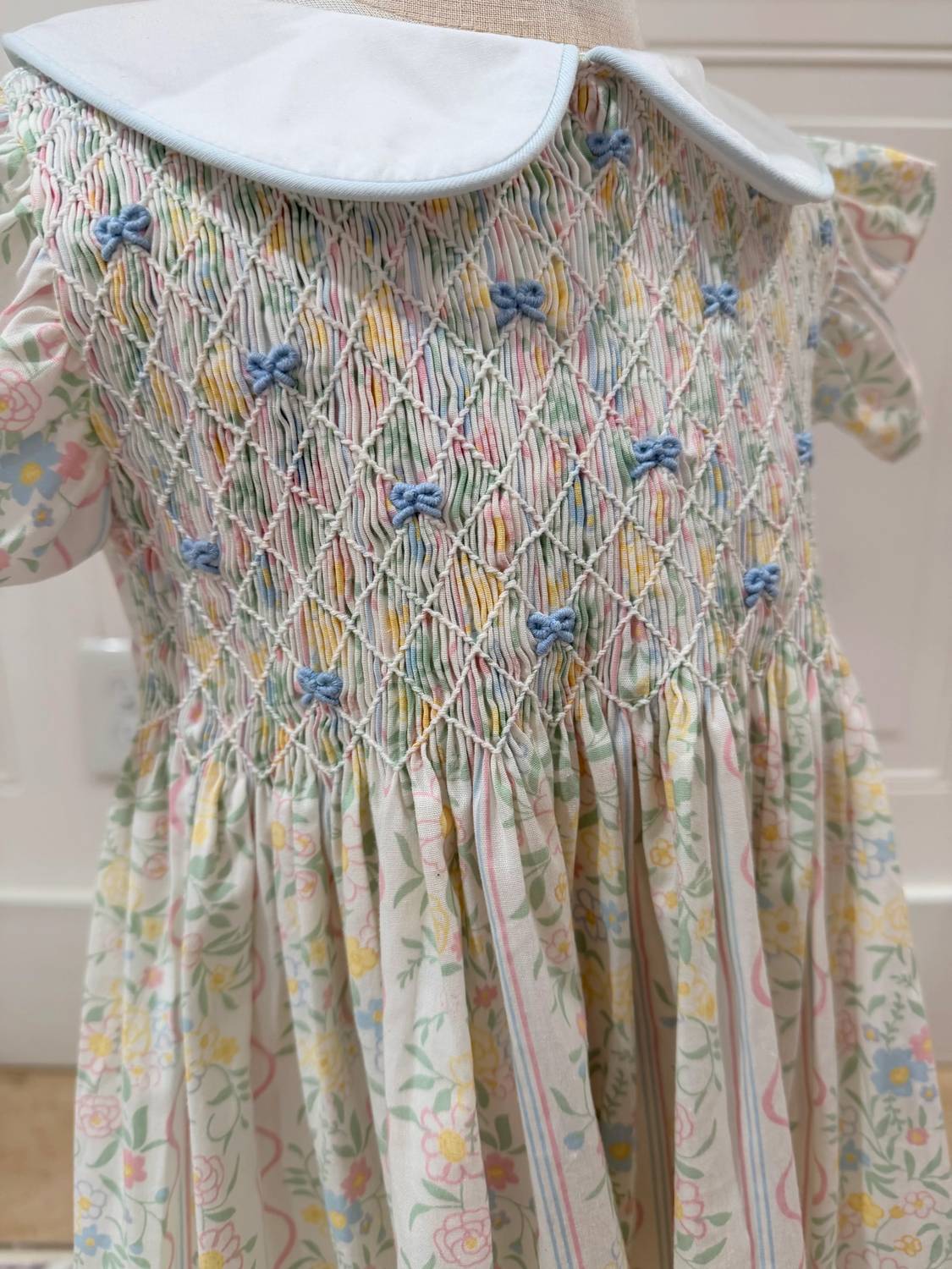 Girls Spring Bouquet Smocked Dress