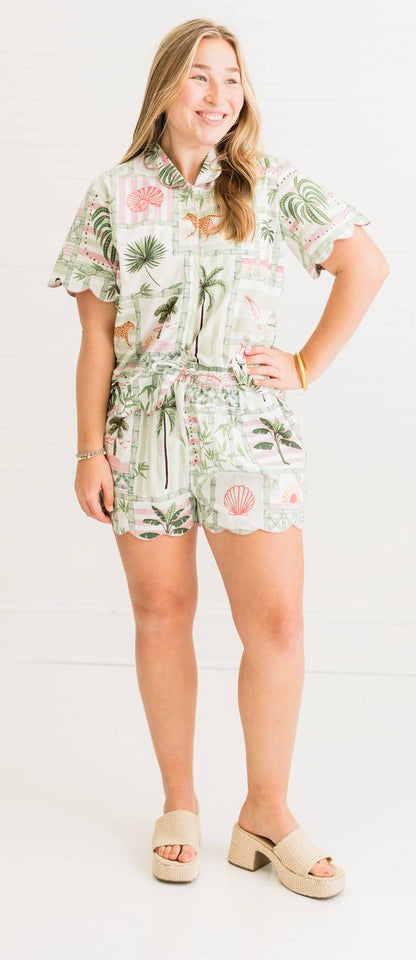 Henley Pajama Short Set