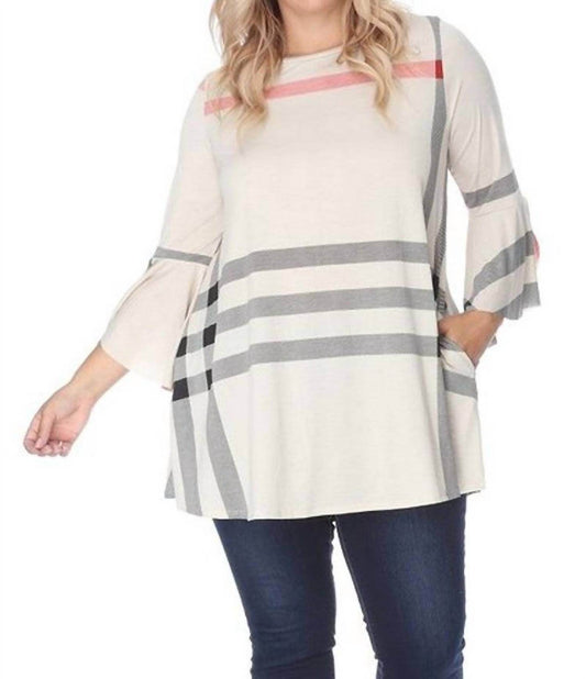 South River - Plaid Three-quarter Sleeve Tunic - Rack Hunt -