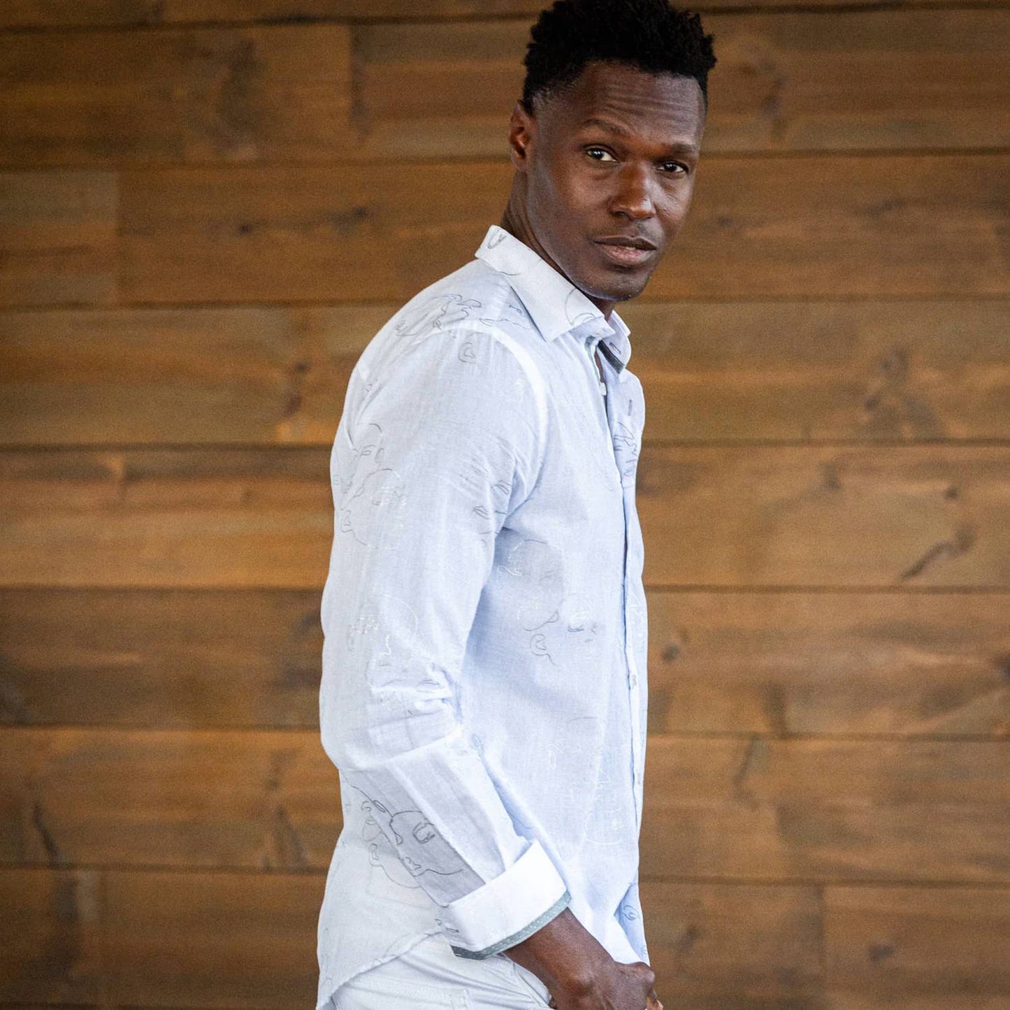 Men's Faces Button Down Shirt