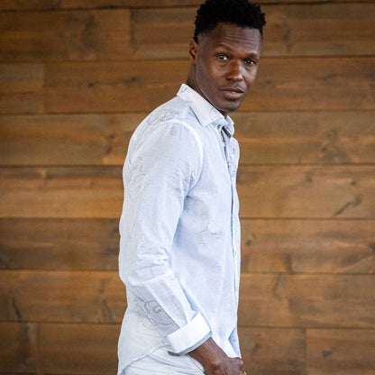 Men's Faces Button Down Shirt