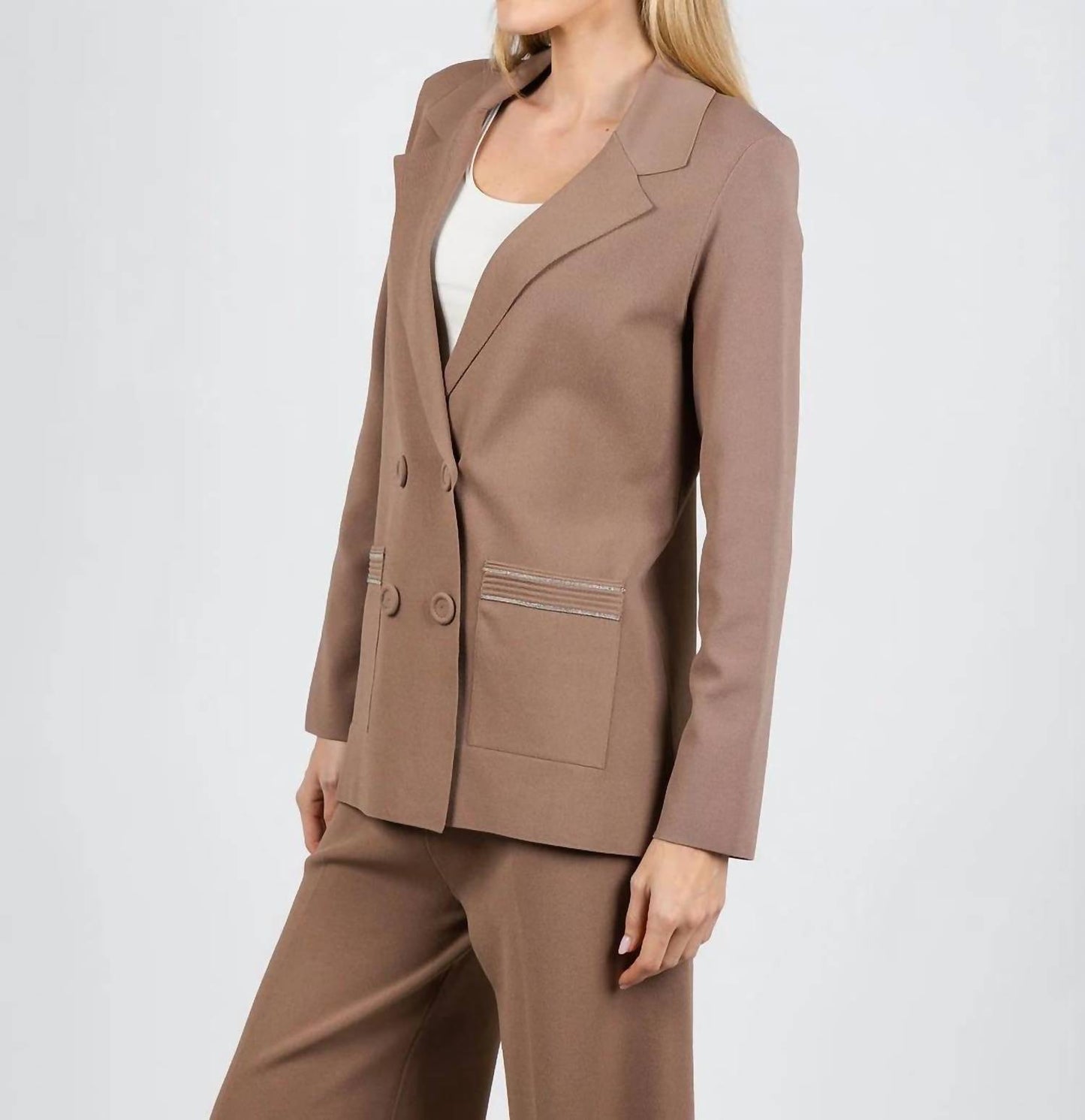 Beaded Trim Blazer