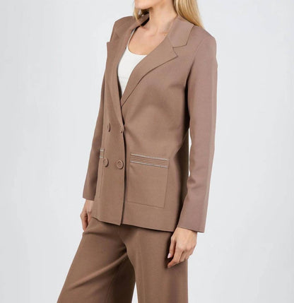 Beaded Trim Blazer