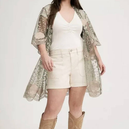 Women's Floral Lace Kimono