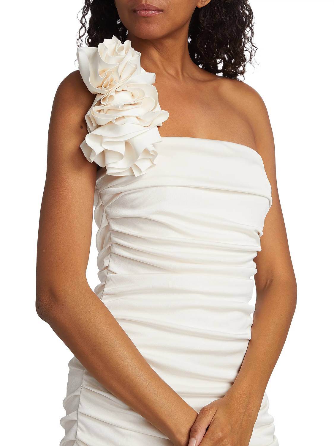 ML Monique Lhuillier - Farren One-shoulder Mini Dress - Rack Hunt