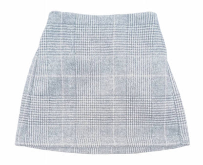 Girls Plaid Flat Front Skirt