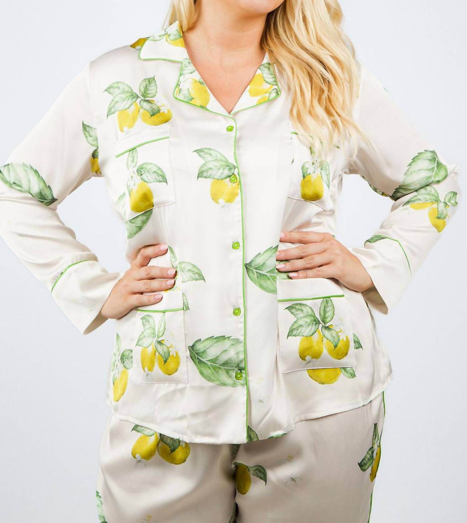 ISAYES - Lemon Pajama Set - Plus - Rack Hunt -
