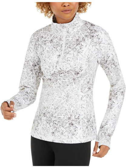 Snake Print Quarter Half Zip Top