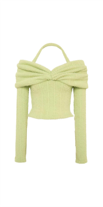 SIEDRÉS - Ledi Off-the-shoulder Ruched Knit Top - Rack Hunt
