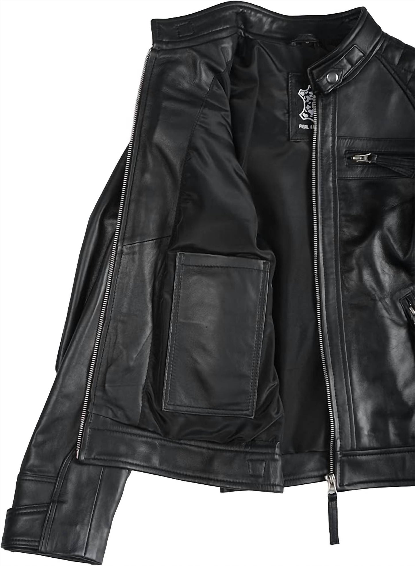 Women's Genuine Diamond Leather Jacket