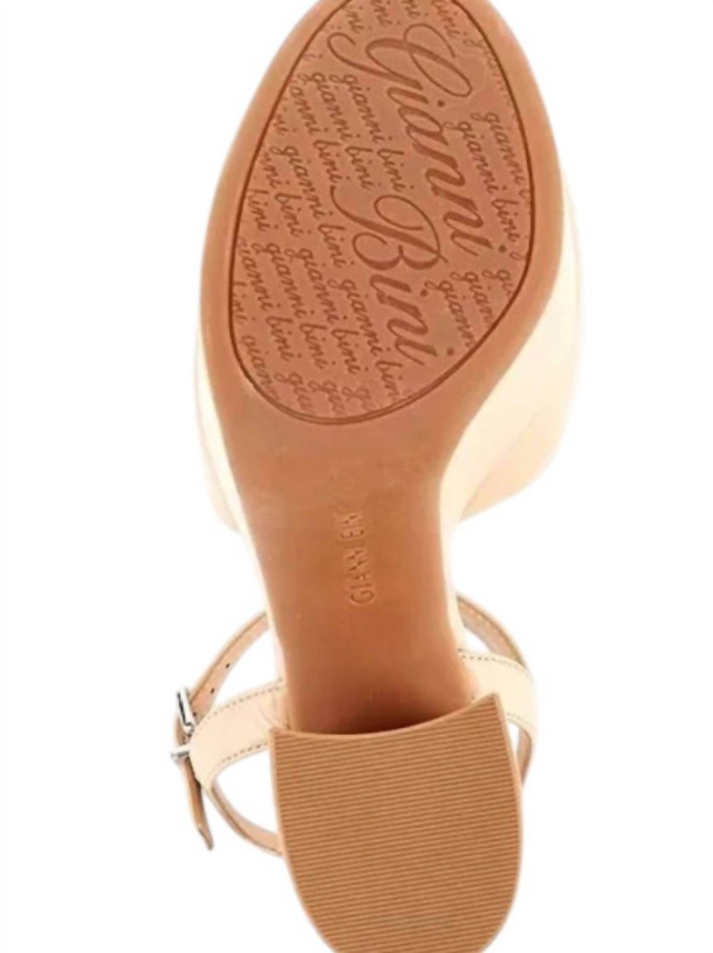 Gianni Bini - Women's Hartliye Leather Knot Ankle Strap Platform Sandals - Rack Hunt -