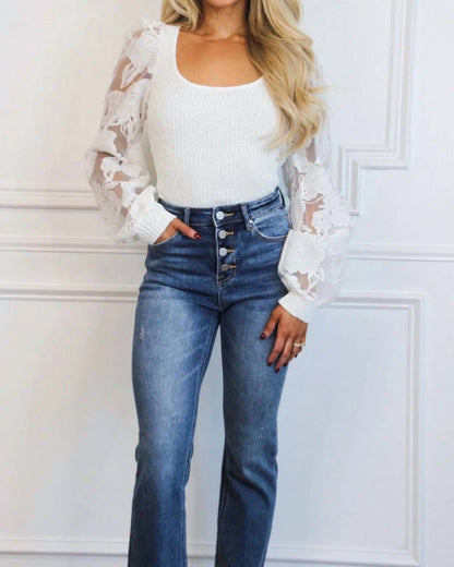 Riley High Waisted Straight Leg Jeans