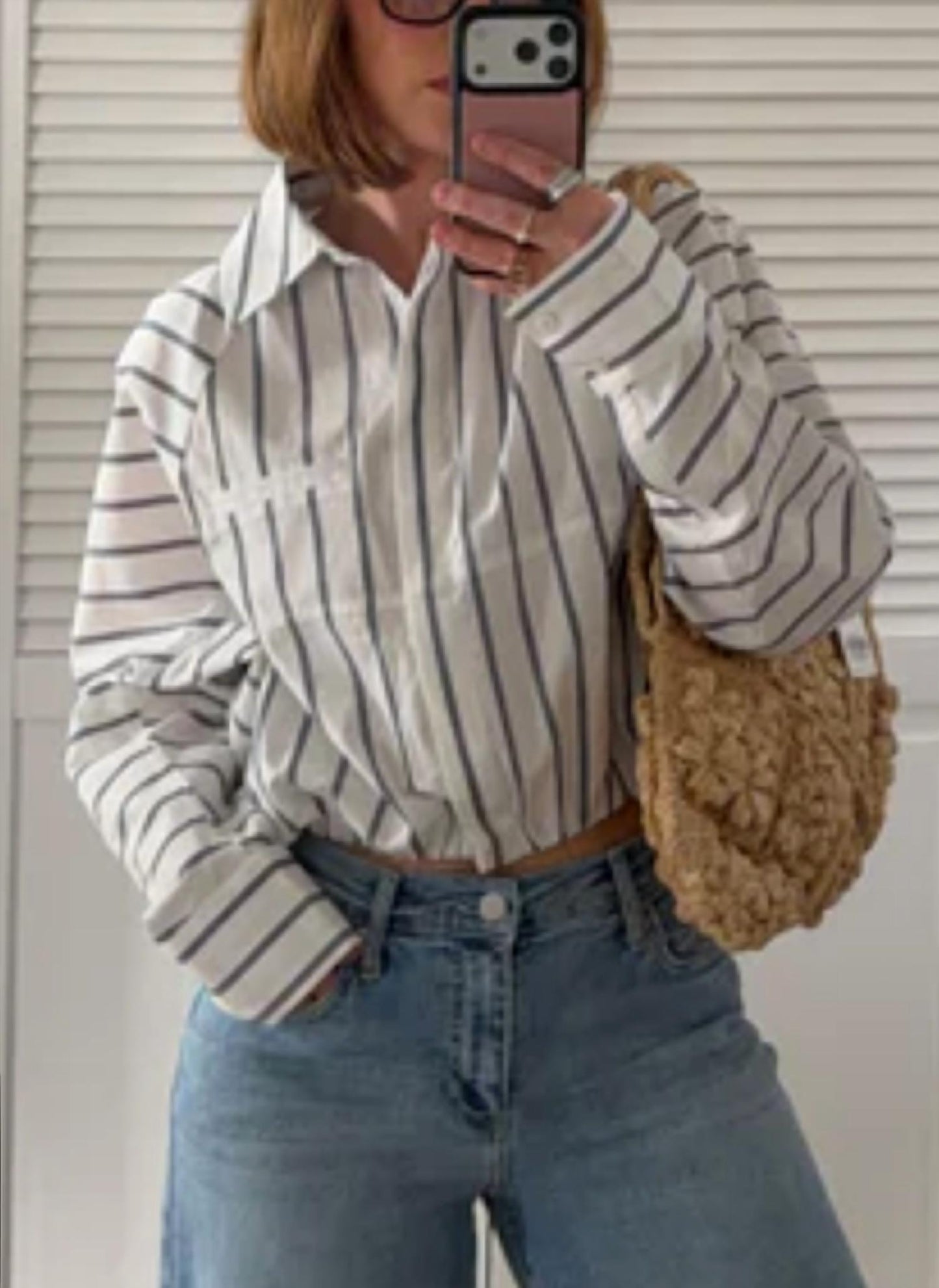 Axel Striped Button Down Top