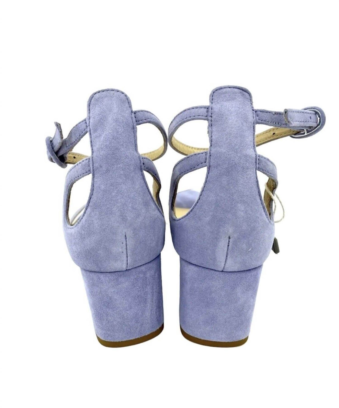 ICONE - Women's Suede Leather Block Heels Open Toe Ankle Sandals - Rack Hunt -