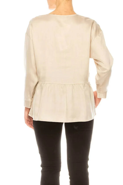 Hester & Orchard - Long Sleeve Peplum Jacket Top - Rack Hunt