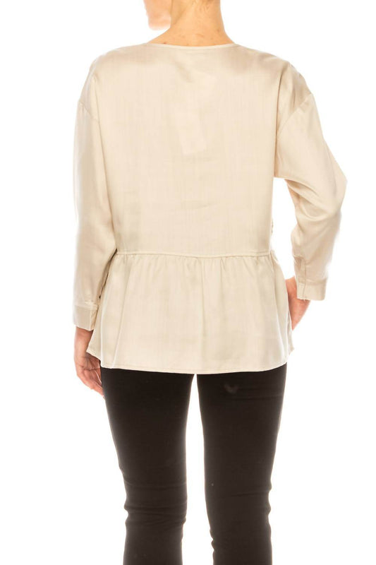 Hester & Orchard - Long Sleeve Peplum Jacket Top - Rack Hunt -