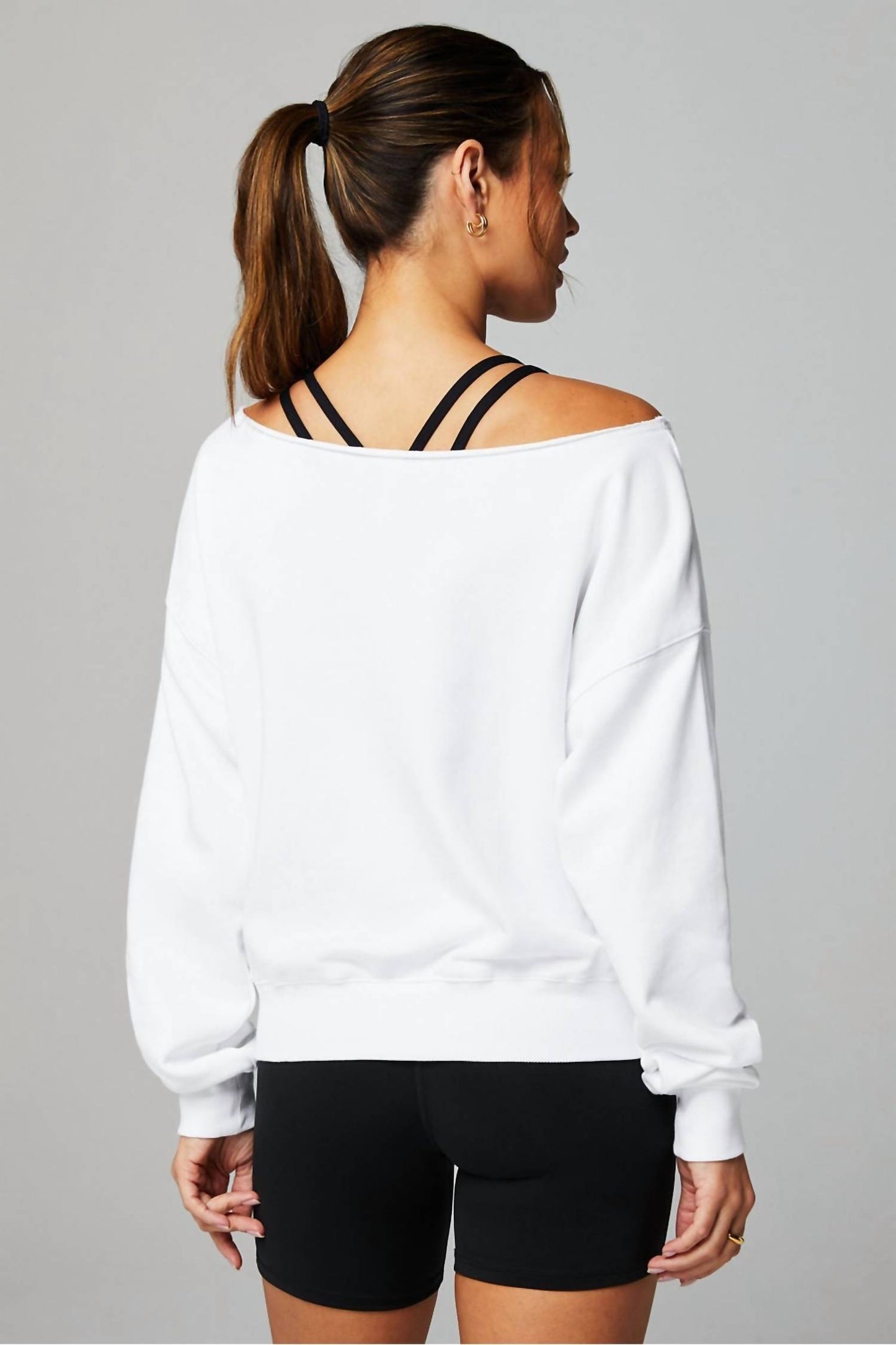 Year Round Terry Off Shoulder Sweatshirt