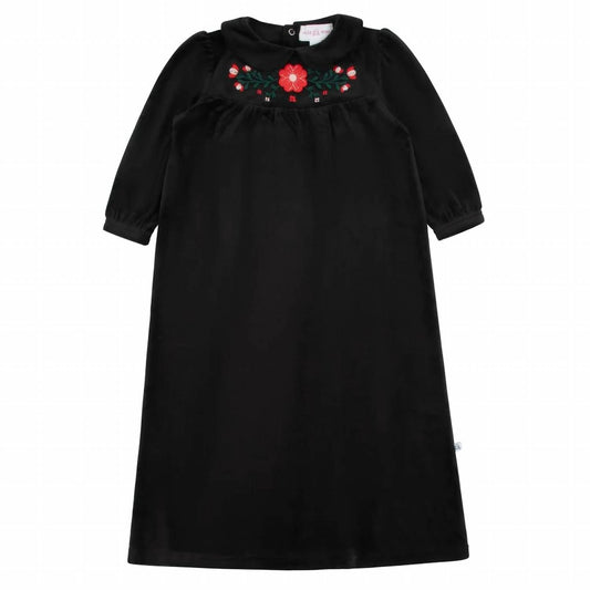 Girls Embroidered Shabbos Maxi Dress