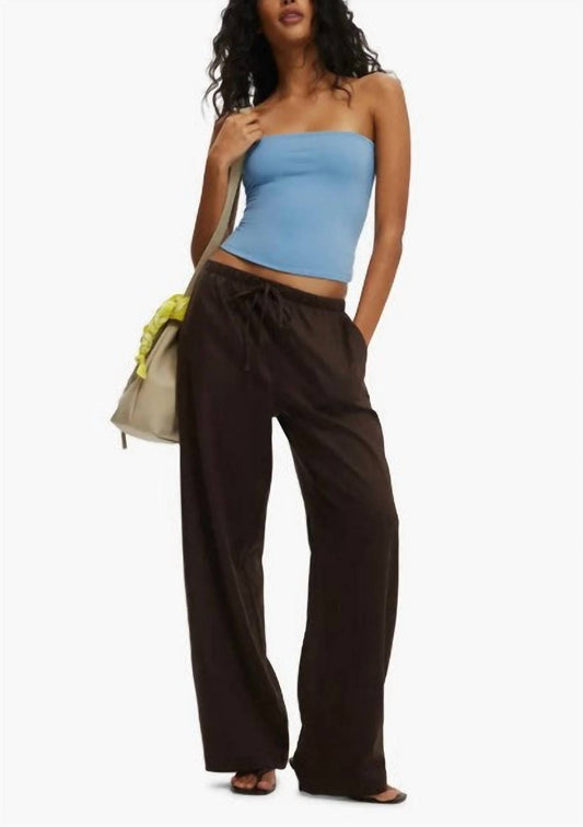 Pull-on Wide Leg Linen Pants