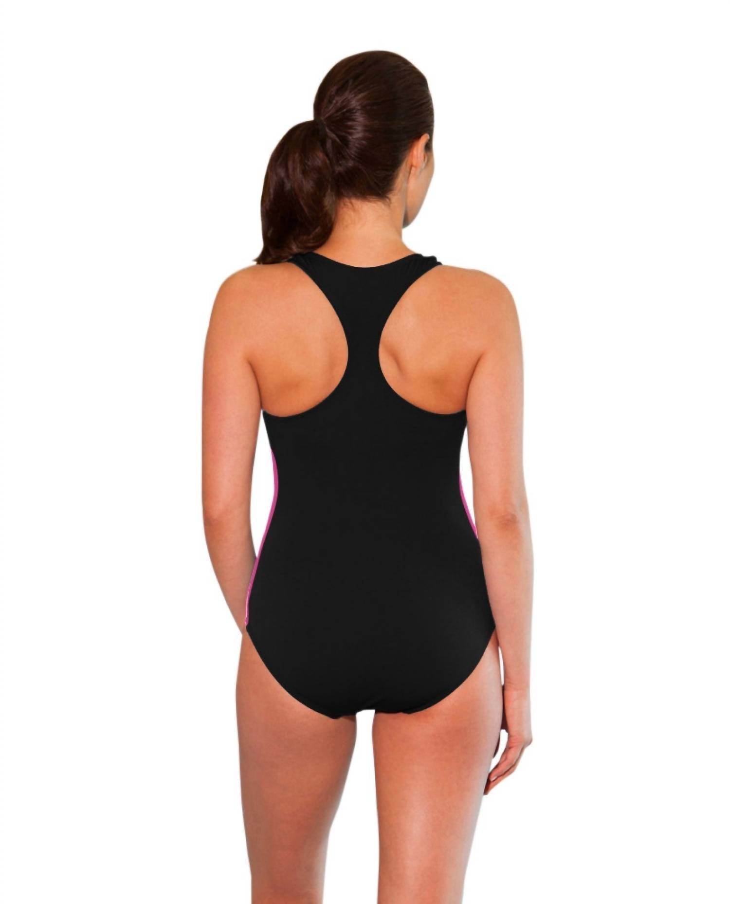 Dolfin - Color Block Zip Front One Piece - Rack Hunt