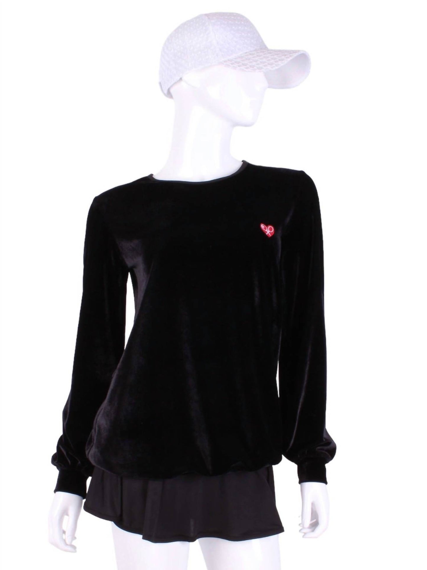 Love Love Tennis - Women's Velvet Long Sleeve Warm Up Top - Rack Hunt -