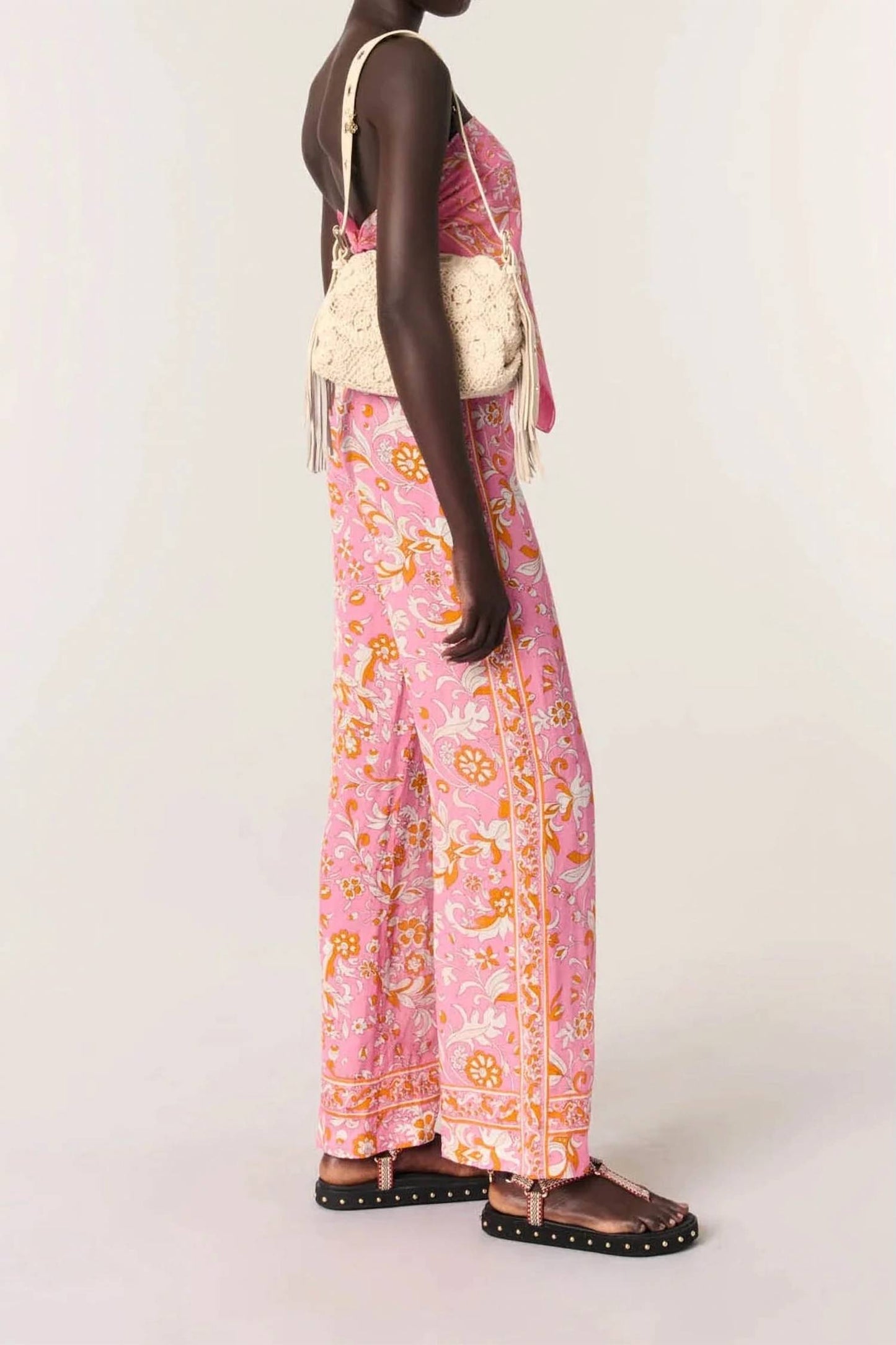 Patterned Linen Trousers