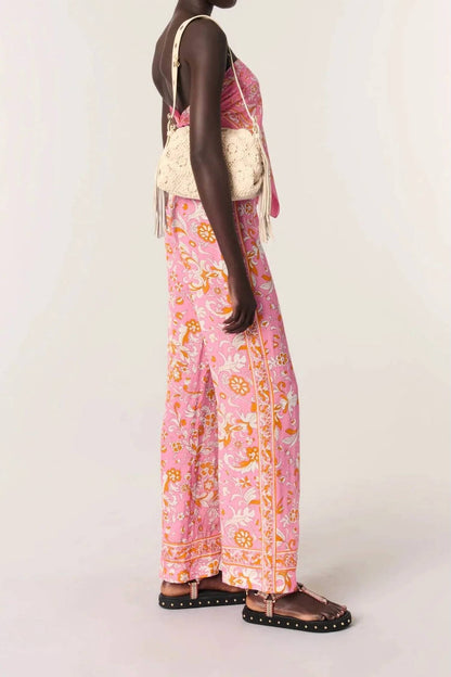 Patterned Linen Trousers