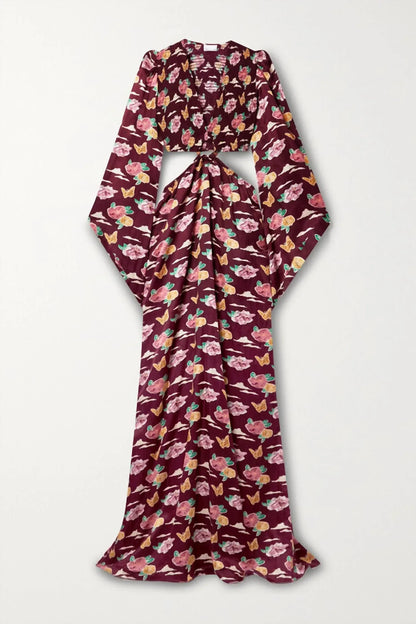 Miguelina - Amora Cut-out Floral Maxi Dress - Rack Hunt