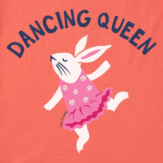 Kids Dancing Queen Bunny Short Sleeve Crusher Tee
