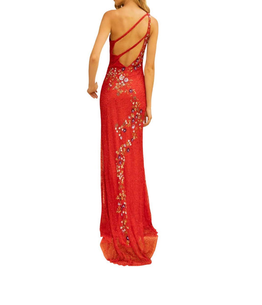 One Shoulder Neckline Gown