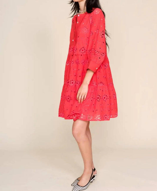 Yara Eyelet Mini Dress