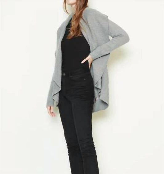 Heather Pleats Shawl Cardigan