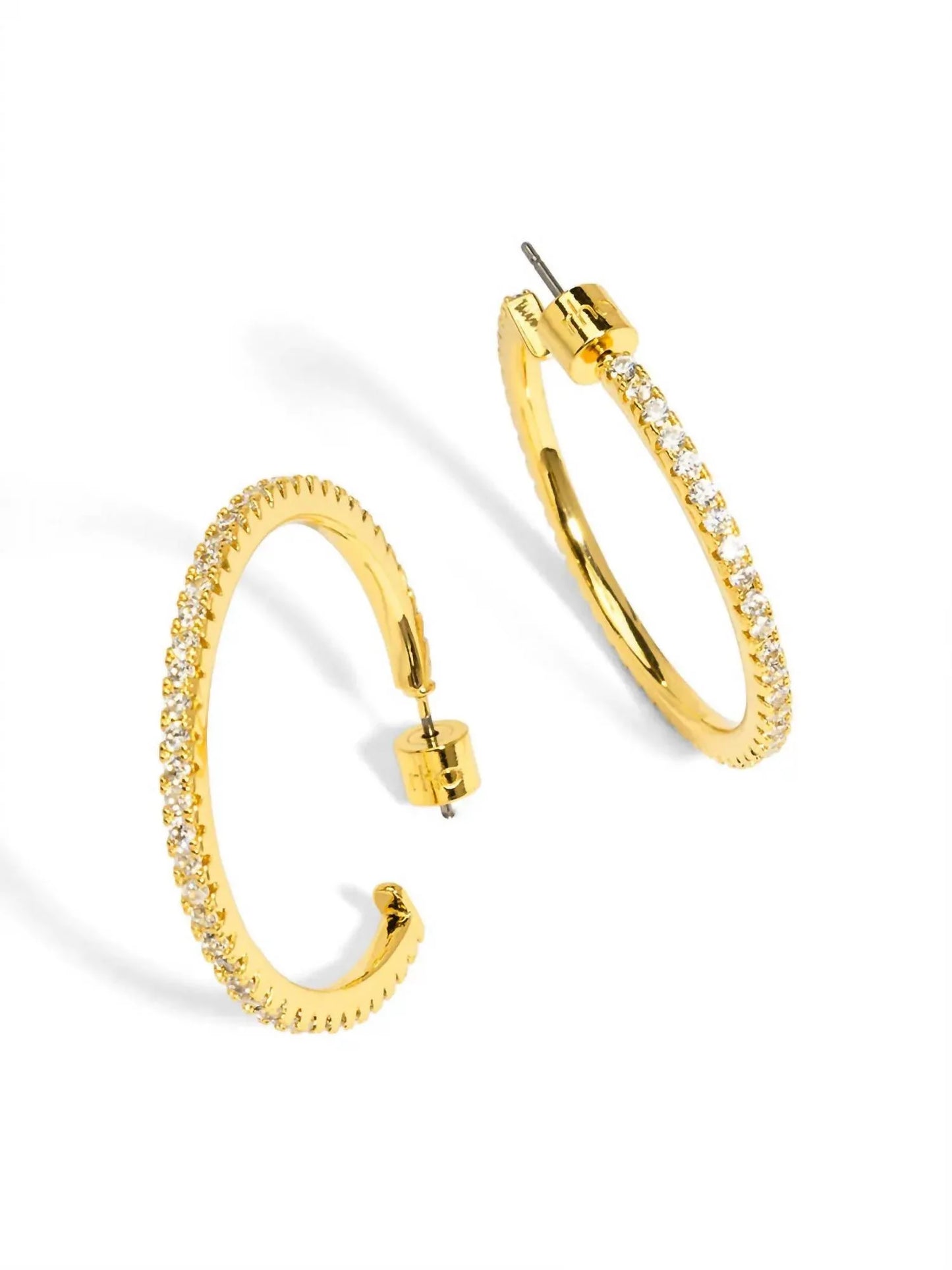 Rho - Medium Pav Hoop Earring - Rack Hunt