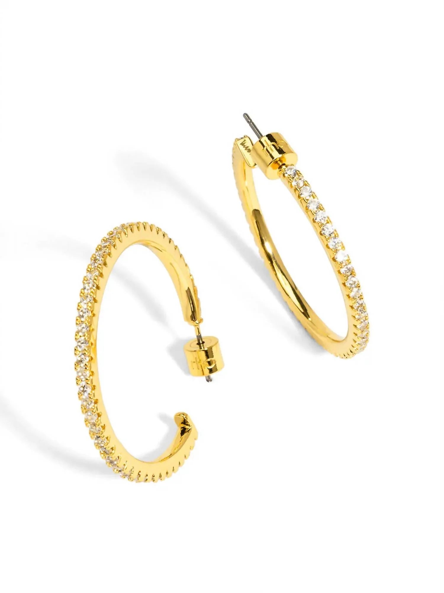 Rho - Medium Pav Hoop Earring - Rack Hunt